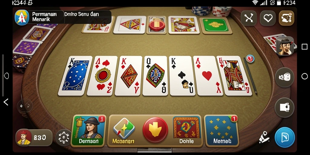 Tampilan gameplay seru permainan Domino di K234.