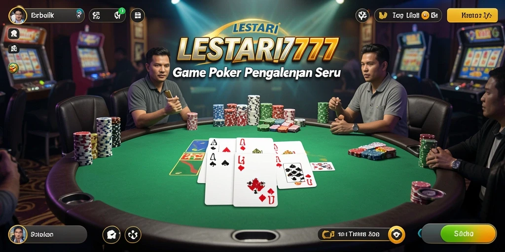 Tampilan gameplay seru di LESTARI777 dengan fitur poker yang menarik.