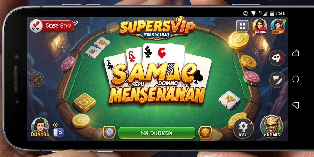 Tampilan permainan SUPERSVIP yang menakjubkan saat bermain Domino.